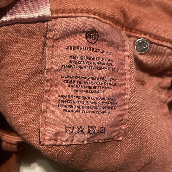 Ag Adriano Goldschmied Prima cigarette leg dusty rose jeans size 29 - Picture 7 of 11